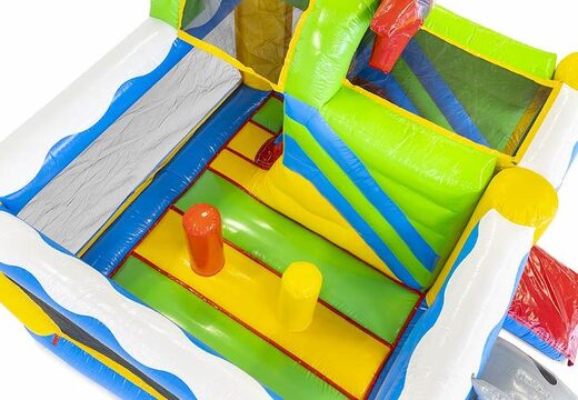 Comprar colchón de aire hinchable con tobogán en tema pirata para niños