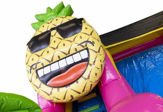 Comprar castillo hinchable tobogán compacto inflable para niños en tema hawaii