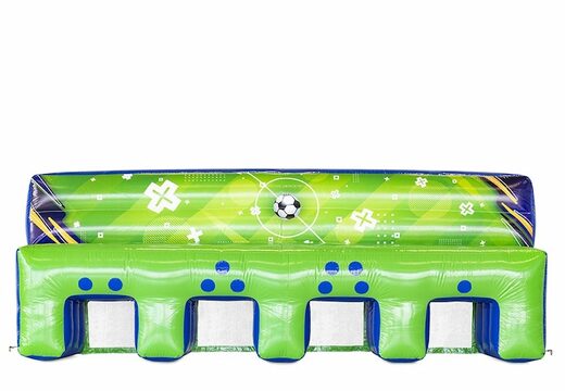 Comprar tejo hinchable de fútbol de pared en verde con azul para niños