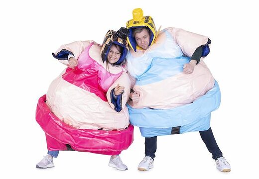 Pide 2 trajes de sumo big mama en rosa y en azul para luchar