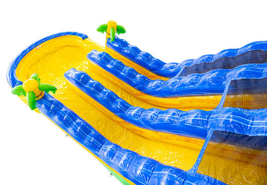 Pide tobogán acuático hinchable Waterslide D22 Hawaii con tema tropical con palmeras