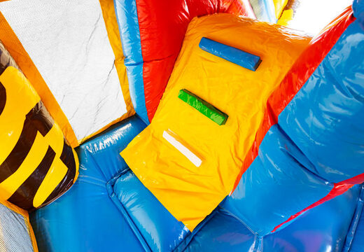 Haz tu pedido ahora Castillo hinchable hinchable con tobogán y techo con temática de safari amazónico para niños