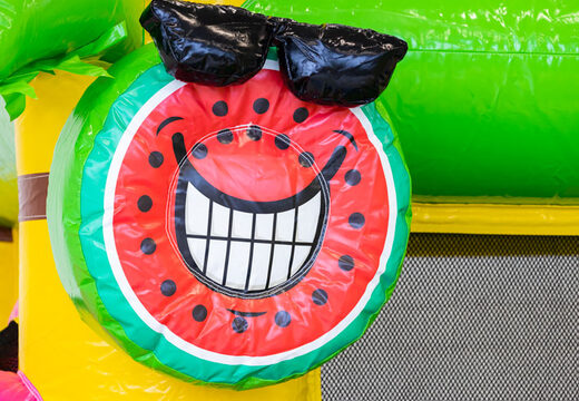 Solicite un gran castillo hinchable con tema Flamingo para niños. Comprar hinchables online en JB Hinchables España