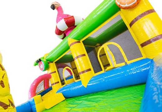 Castillo hinchable para niños con temática de Flamingo. Comprar inflables en línea en JB Hinchables España