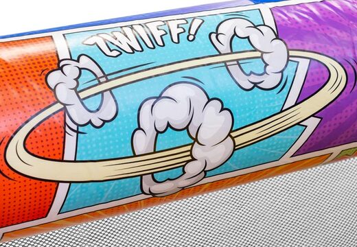 Comprar 13 metros Pista americana inflable en tema Cómic para niños. Ordene pistas americanas inflables ahora en línea en JB Hinchables España