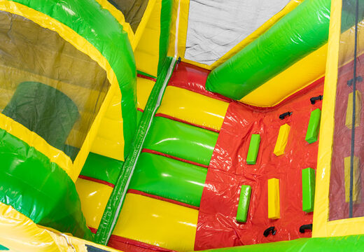 Comprar 13 metros larga pista americanas inflable en tema Selva para niños. Ordene pistas americanas inflables ahora en línea en JB Hinchables España