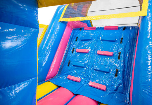 Comprar 13 metros Pista americana inflable en tema Flamingo para niños. Ordene pistas americanas inflables ahora en línea en JB Hinchables España