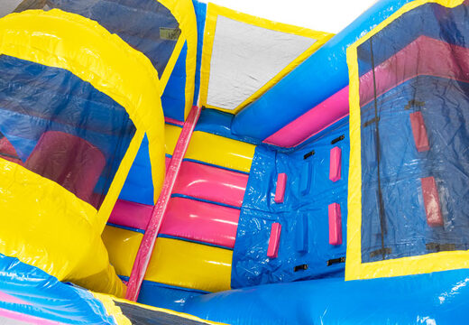 Ordene 13 metros Pista americana inflable en tema Flamingo para niños. Compre pistas americanas inflables ahora en línea en JB Hinchables España