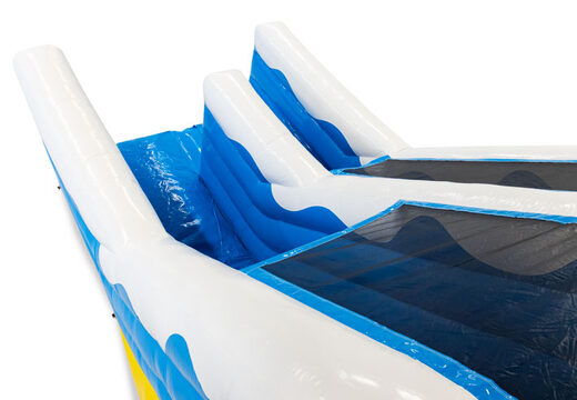 Solicite en línea un tobogán 4 en 1 con el tema del patito de goma para sus hijos. Comprar toboganes hinchables ahora online en JB Hinchables España