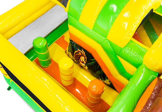 Pide castillo hinchable Mini Multiplay con tema León para niños. Comprar castillos hinchables en JB Hinchables España