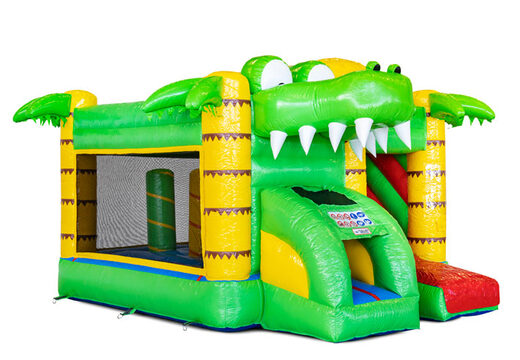 Mini castillo hinchable Multiplay con temática Cocodrilo a la venta en JB Inflatables. Ordene los saltadores inflables en JB Hinchables España