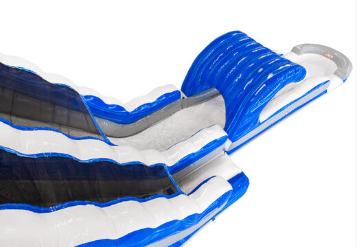 Ordene tobogán acuático inflable en azul, blanco, plata