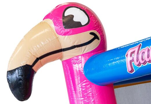 Tema de flamenco rosa en castillo hinchable Multi Slide