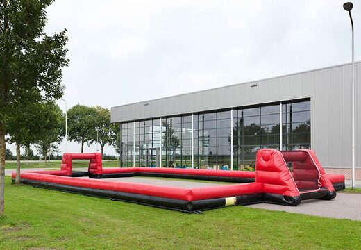 Juego temático de fútbol negro rojo