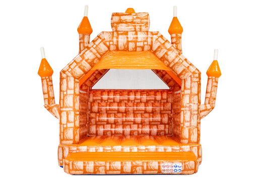 Castillo hinchable estándar Orange Brick con tema en venta en JB en Meppel