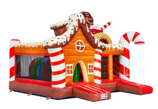 Lateral del castillo hinchable Multiplay con tema de Gingerhead pan de jengibre