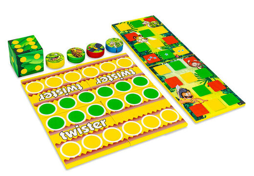 Juego colorido en la parte delantera de Softplay con temática de Jungla Dino