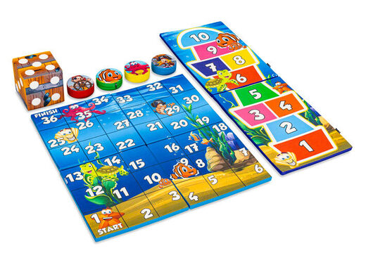 Juego colorido en la parte frontal de Softplay con temática de Piratas del Mundo Marino