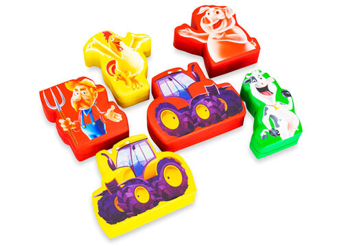 Conjunto de tema Softplay granja imágenes animales