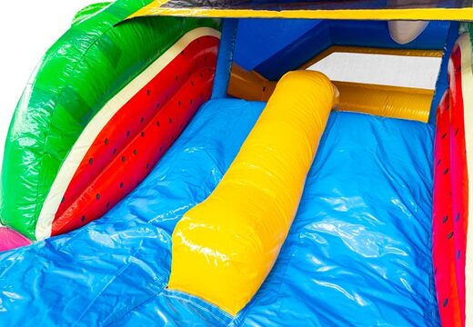 Compra el tobogán azul, amarillo, rojo y verde del Castillo Hinchable Combo Doble Slide en JB