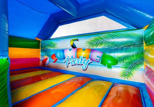 Compra en línea el castillo hinchable cubierto Slide Combo Dubbelslide con temática Summer Party en JB