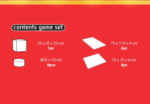 Contenido del set de juego Softplay en tema de montaña rusa para comprar en JB