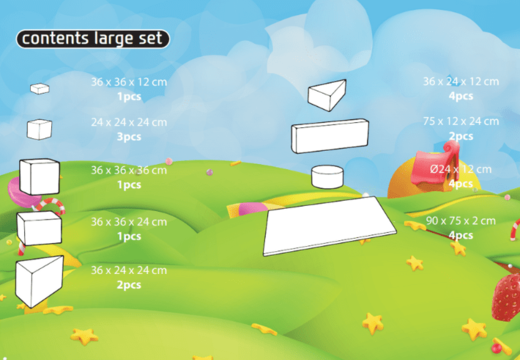 Contenido del set Large Softplay en tema de caramelos comprar en línea