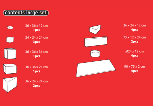 Compra en línea el contenido del set Softplay Large en tema de montaña rusa