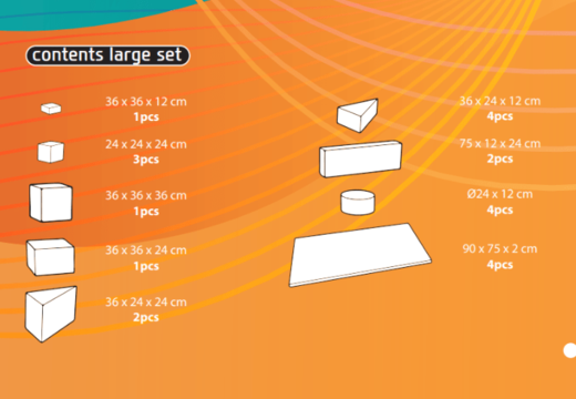 Compra en línea el contenido del set Softplay Large en tema Estándar