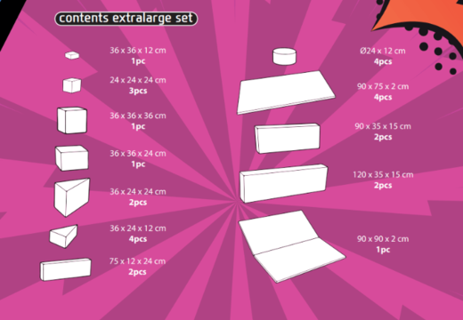 Ordena el contenido del set Softplay XL en tema de Cómics de JB Meppel