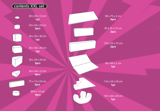 Ordena el contenido del set Softplay XXL en tema de Cómics de JB Inflatables en Meppel