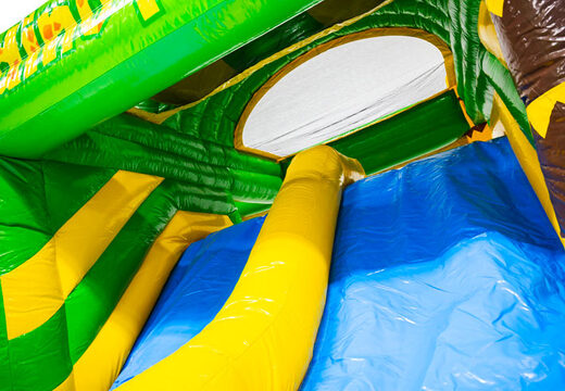 Compra el tobogán azul verde amarillo del castillo inflable Multiplay Dubbelslide en JB
