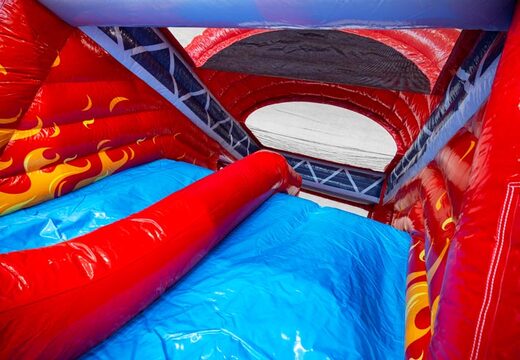 Tobogán azul y rojo del castillo hinchable Dubbelslide en venta en JB.