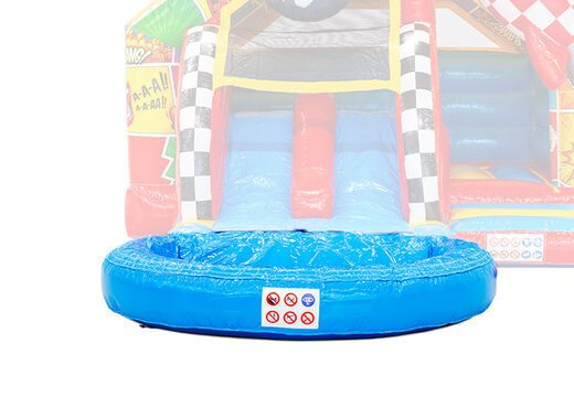 Piscina para castillos hinchables con doble tobogán en venta en JB en Meppel