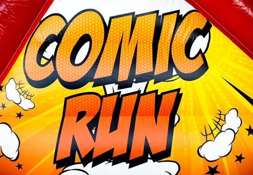 Pista de obstáculos de alta calidad con temática de cómic y colores llamativos